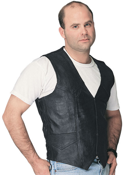 1021 - Men's Classic Side Lace Leather Vest