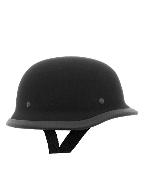 103FBLK - German Flat Matte Novelty Motorcycle Helmet