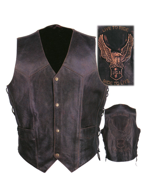 1056 - Live To Ride Leather Vest