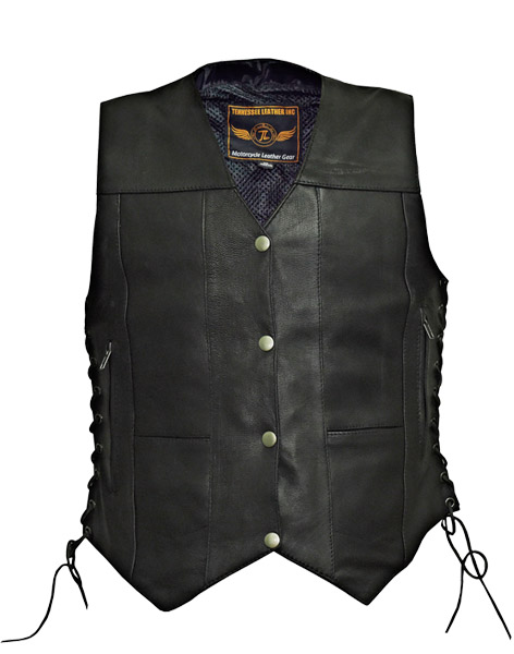 TN1189 - LADIES LEATHER VEST WITH GUN POCKET