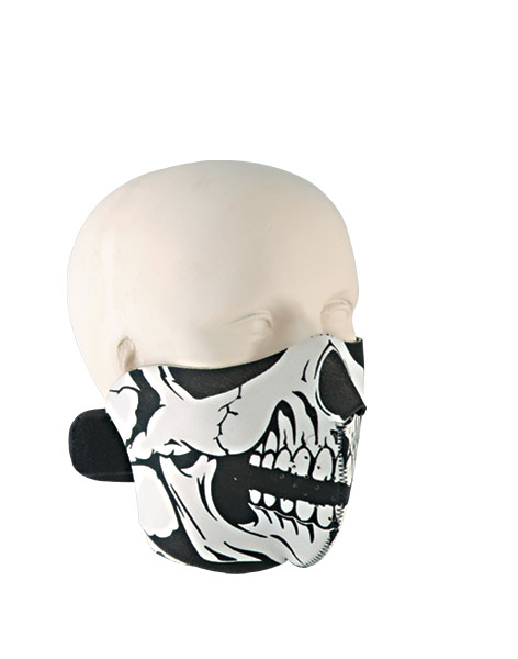 1909 - FACE MASK HALF FACE PRINTED SKULL