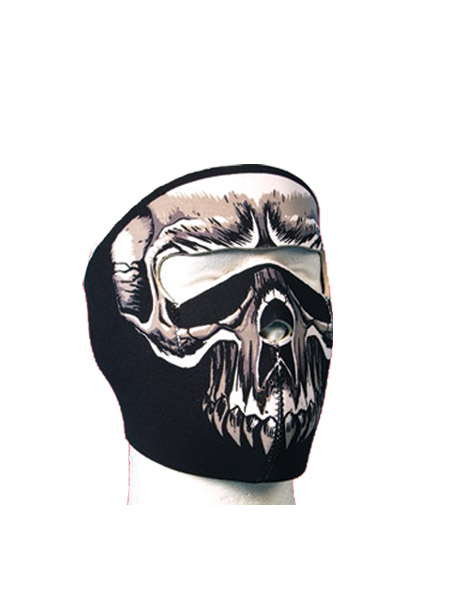 1916 - FACE MASK FULL FACE BLACK SKULL