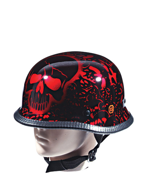 2076 - Red Boneyard German Novelty Helmet