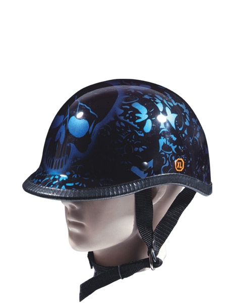 2077 - Blue Boneyard Jockey Novelty Helmet