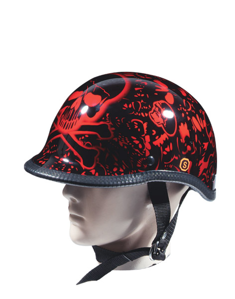 2078 - Red Boneyard Jockey Novelty Helmet