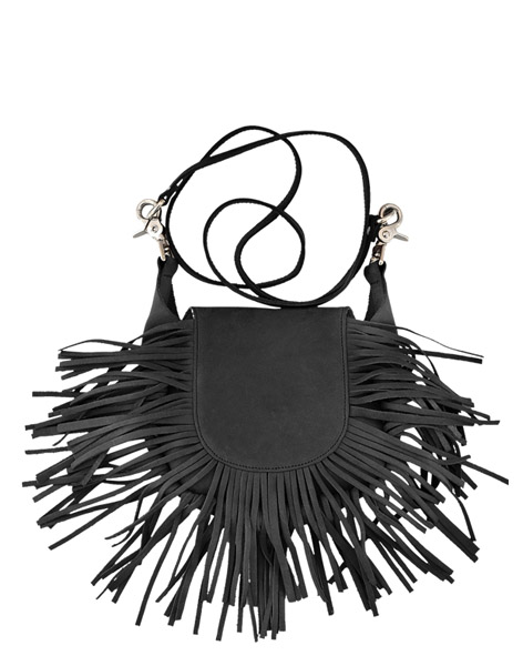 2192BLK - Black Fringe Bag