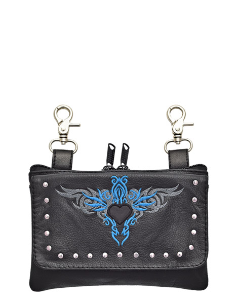 2272TURQ - Turquoise Heart Wing Belt Bag