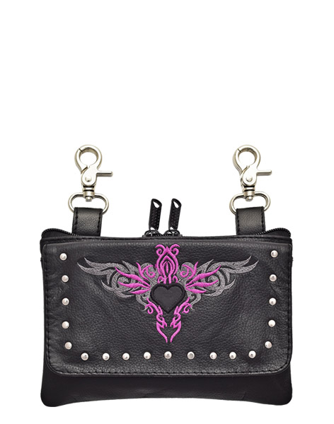 2272PNK - Pink Heart Wing Belt Bag