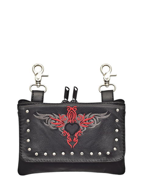 2272 - Red Heart Wing Belt Bag