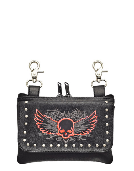 2275RED - Skull Wings Belt Bag