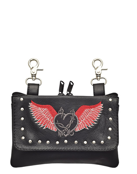 2278RED - Red Wings Heart Belt Bag