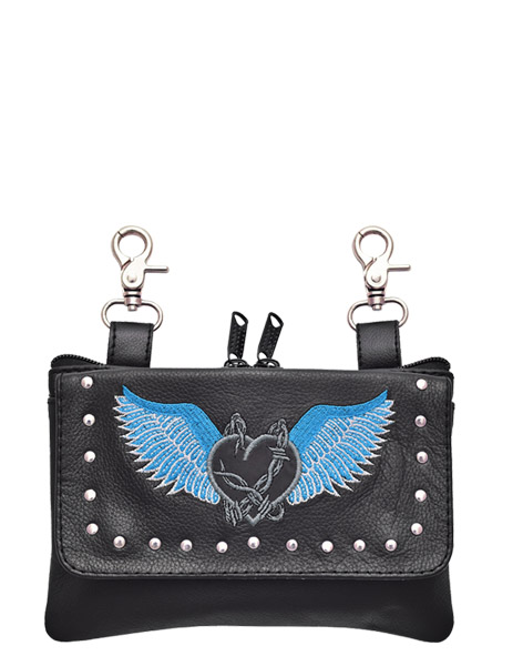 2278TURQ - Turquoise Wings Heart Belt Bag