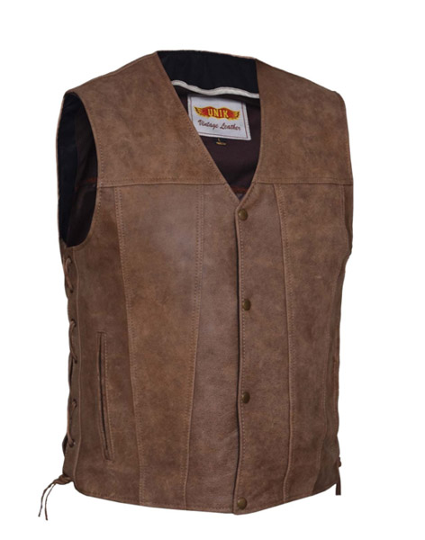 TN1068ANT - Men's Antique Single Back Panel Gun Pocket Vest