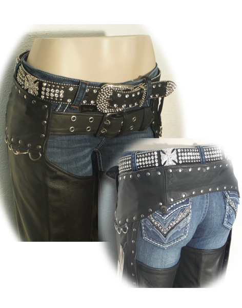 2801chap - Women's Studded Hip Hugger