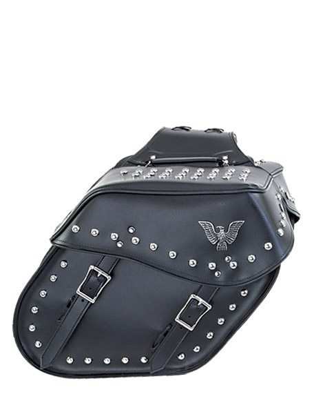 5055 - PVC STUDDED ZIP OFF BAG