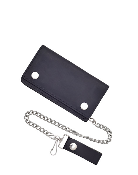 5319 - Plain Snaps Chain 6 Inches Leather Wallet