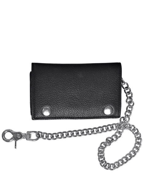 5327 - PLAIN BLACK CHAIN WALLET