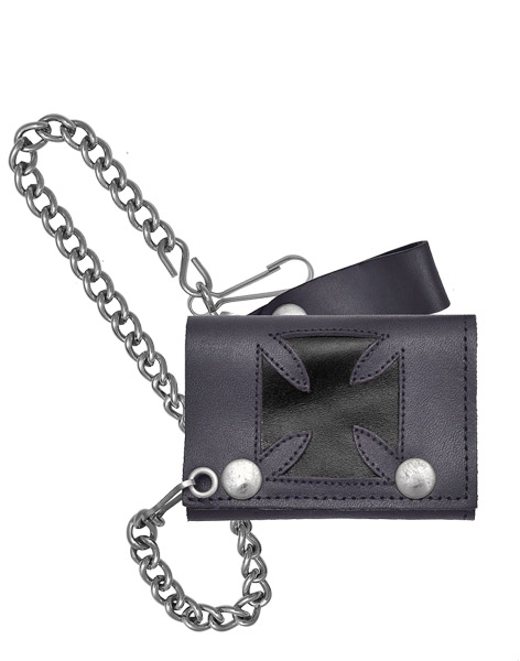 5330BLK - BLACK CROSS CHAIN WALLET