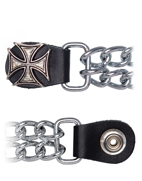 DVE142 - Silver Iron Cross Vest Extender