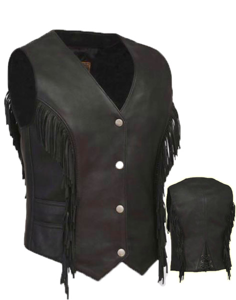 F572 - Apache Ladies Leather Vest