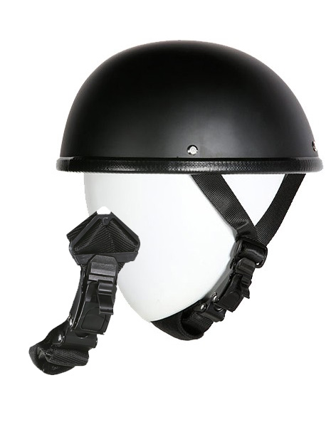 TND505 - EZ Rider Novelty Flat Black Helmet With Q-Release