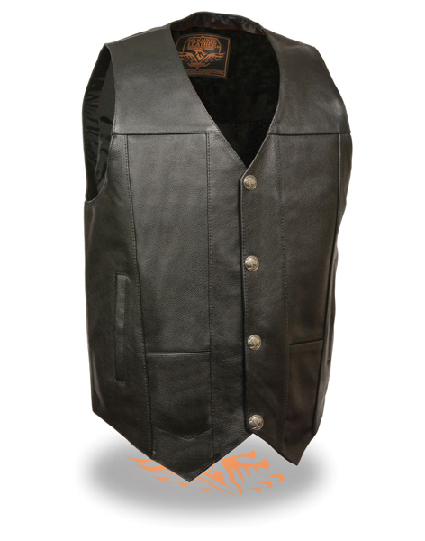 LKM3700 - MEN’S PLAIN SIDE VEST W/ BUFFALO SNAPS