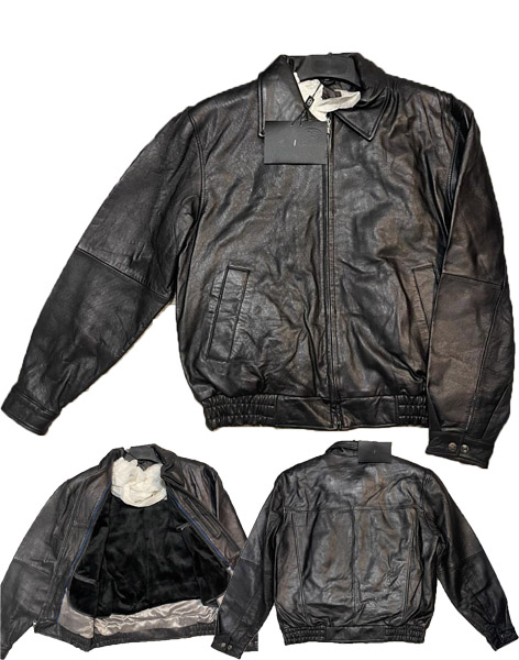 MC102 - Genuine Leather Bomber Jacket