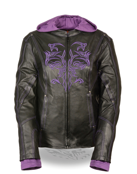 ML2067 - WOMEN’S 3/4 JACKET W/ REFLECTIVE TRIBAL DETAIL