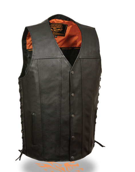 TN1061 - MEN’S STRAIGHT BOTTOM SIDE LACE VEST