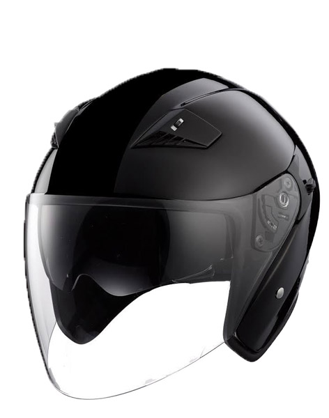 RK6B - DOT Black Open Face Helmet