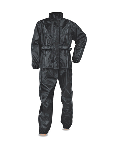 SH2215 - MEN’S BLACK RAIN SUIT OXFORD NYLON