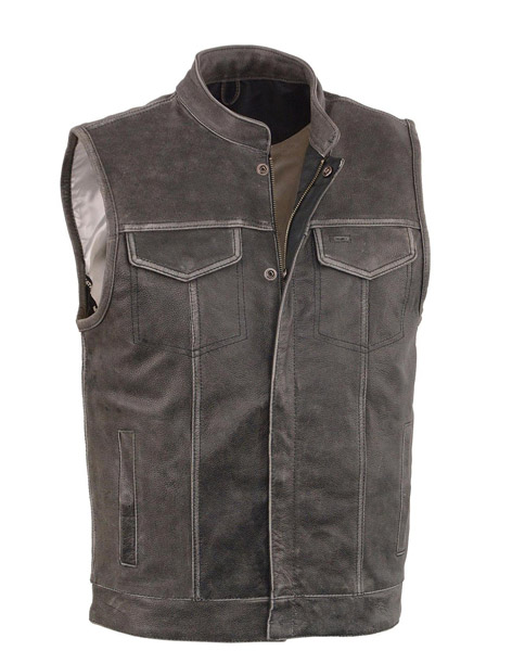 SH3513 - MEN’S OPEN NECK SNAP/ZIP FRONT CLUB STYLE VEST