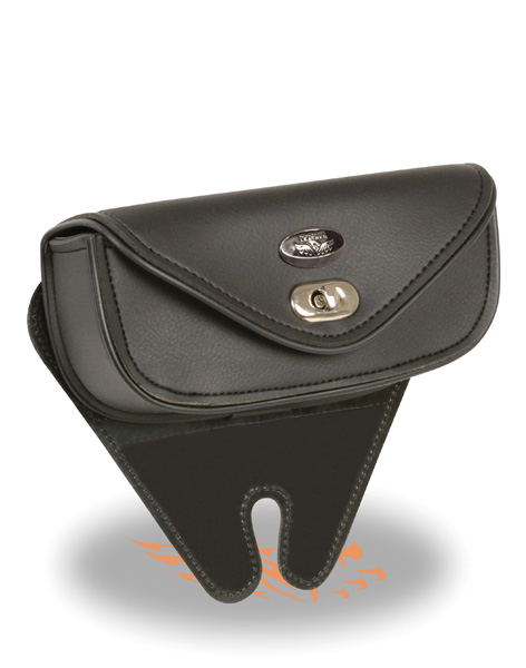 SH67102 - SMALL SINGLE POCKET WINDSHIELD MOUNT BAG W/ TURN CLASP