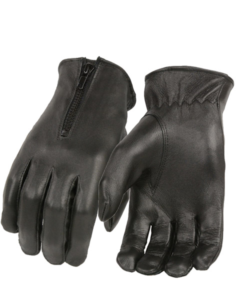 SH728 - Ladies Thermal Lined Leather Gloves Zipper Closure