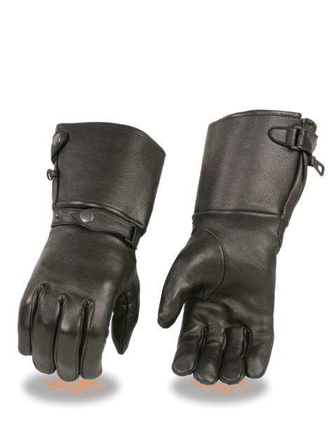 SH857 - MEN’S DEERSKIN LEATHER ULTRA LONG GAUNTLET GLOVES W/ WRI