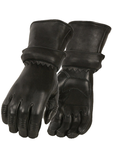 SH870 - Ladies Deerskin Gauntlet Gloves w/ Zip Off Cuff, Gel Pal