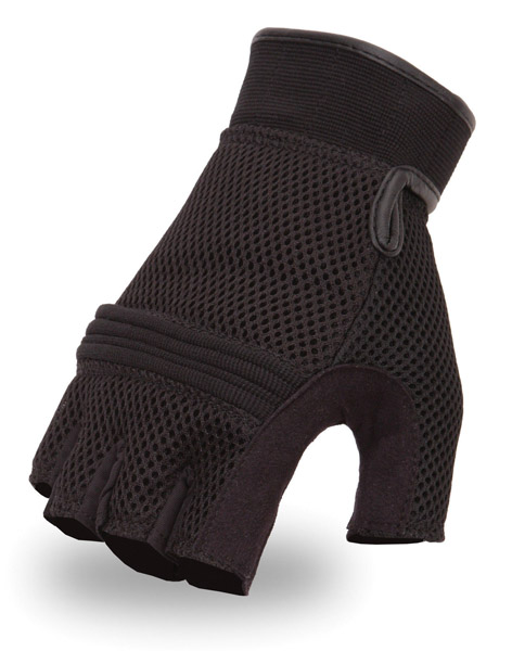 TN1819 - Men's Mesh Fingerless Gloves Reinforced Knuckles GEL