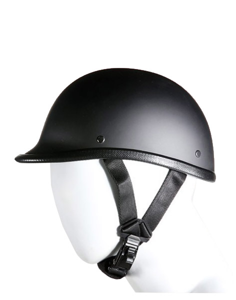 TN2059 - Novelty Jockey Flat Black Helmet With Q-Release