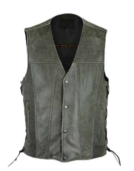 TN1068 - Men's Gray Single Back Panel Gun Pocket Vest