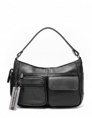 H712 - Leather Bag With Utility Pockets